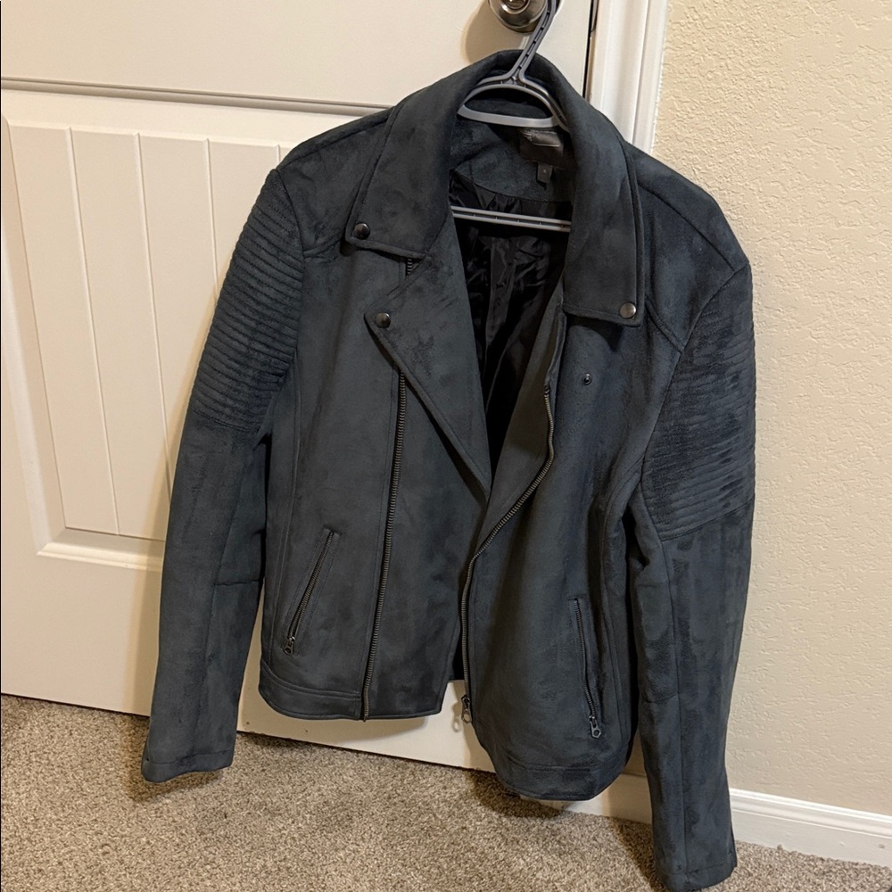 Men's Gray Suede Jacket
